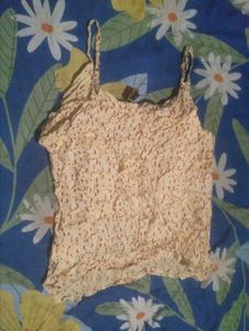 Cute Yellow Ditsy Print Tank Top