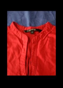 Stylish Red Button-Up Shirt