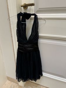 Chic Black Halter Neck Mini Dress