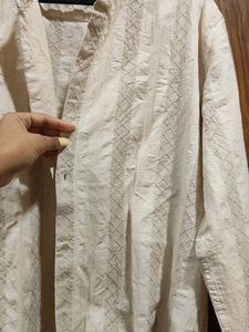 Bohemian Textured Button-Down Shirt