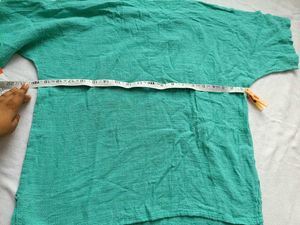 Teal Textured Kurta
