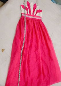 Chic Pink &amp; White Strappy Dress