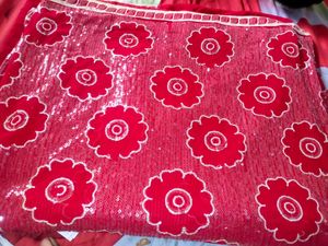 Heavy Multi Sequence Work Saree