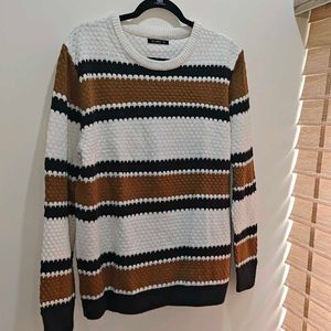 Zudio Striped Knit Sweater | XL