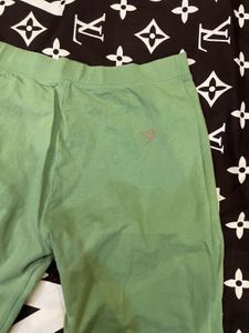 Green Casual Leggings