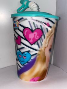 NEW Barbie Themed Sipper Cup with Straw.NOT USED