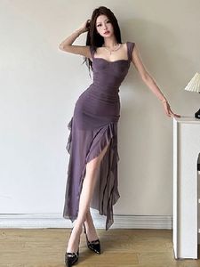 Purple Ruched Bodycon Dress