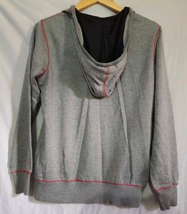 Grey Graphic Long Sleeve Top