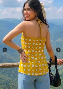 Quintessentials Cotton Printed Halter Top
