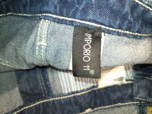 Distressed Denim Short Overalls