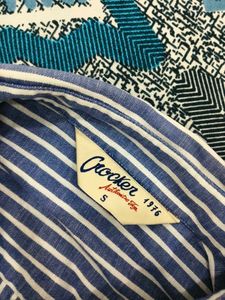 Blue Striped Short Sleeve Shirt