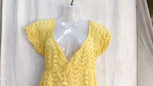 Boho Eyelet Mini Dress