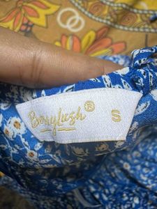 Blue Floral Mini Dress