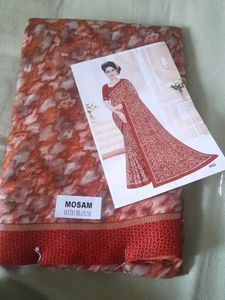 Stylish Printed Saree with Blouse