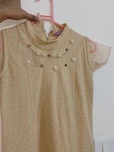 Elegant Beige Embellished Gown