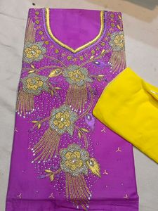 Hand Work Suit Contrast Yellow Bottom