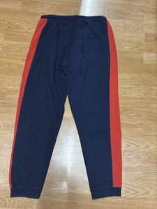 Women Navy Blue Joggers with Red Accents