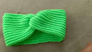 Bright Green Crochet Scarf/Headband