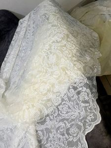Elegant Lace Overlay Fabric