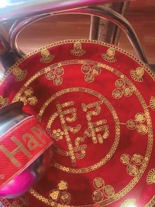 Red Sequin Embellished Wedding Tray