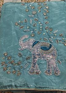(NEW) Motif Embroidered Dress Material