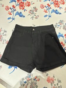 Stylish Black Denim Shorts