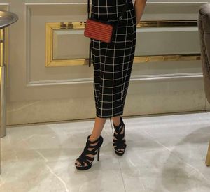 Black Strappy Platform Heels