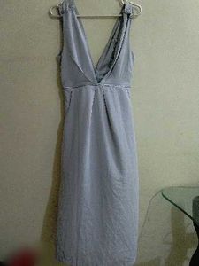 Grey V-Neck sexy Dress