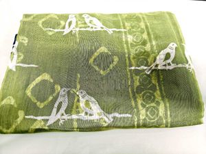 Blue &amp; olive green cotton stylish Saree