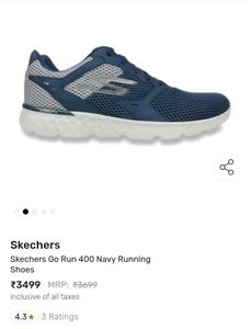 SKETCHERS  GO RUN 400 NAVY RUNNING SHOES 👟