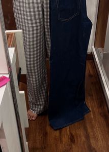 h&amp;m Dark Wash high waist Wide Leg Jeans