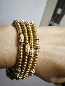 Set of Elegant Gold Bangles