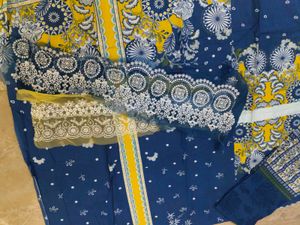 Navy Floral Embroidered Shalwar Kameez