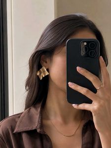 Anti tarnish Metal plate earrings
