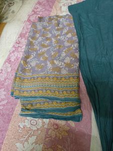 Beautiful Teal Floral Kurta Set