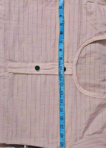 Stylish Beige Striped Kurta Set