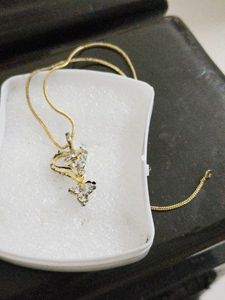 Gold Chain with Heart Pendant