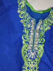 Navy Blue Party Wear Kurta