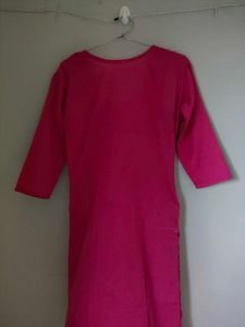Vibrant Pink Embroidered Kurta