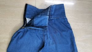 Flared Corset Look Denim