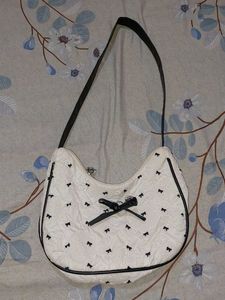 savana white bow shoulder bag