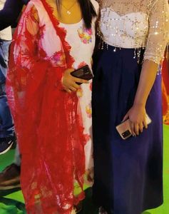 Pink Chikankari Kurta with dupatta and plazo