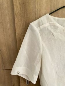 Chic White Peplum Top