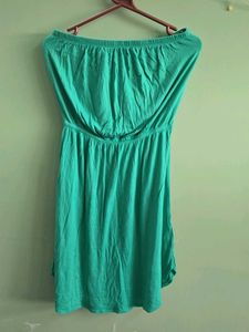 Green Strapless Summer Dress