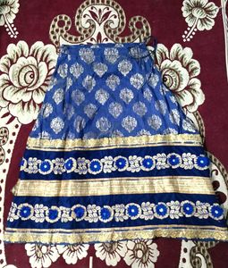 Royal Blue Brocade heavy lehenga