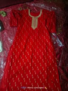 Red Printed Kurta Set♥️👽