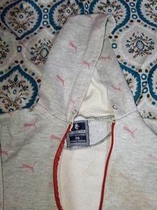 Kids Grey Zip-Up Hoodie