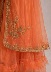 3 piece gown with embriodery shrug