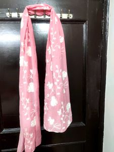 Pink Floral Scarf