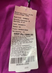 Magenta Bodycon Dress With Belt Brand Forever 21